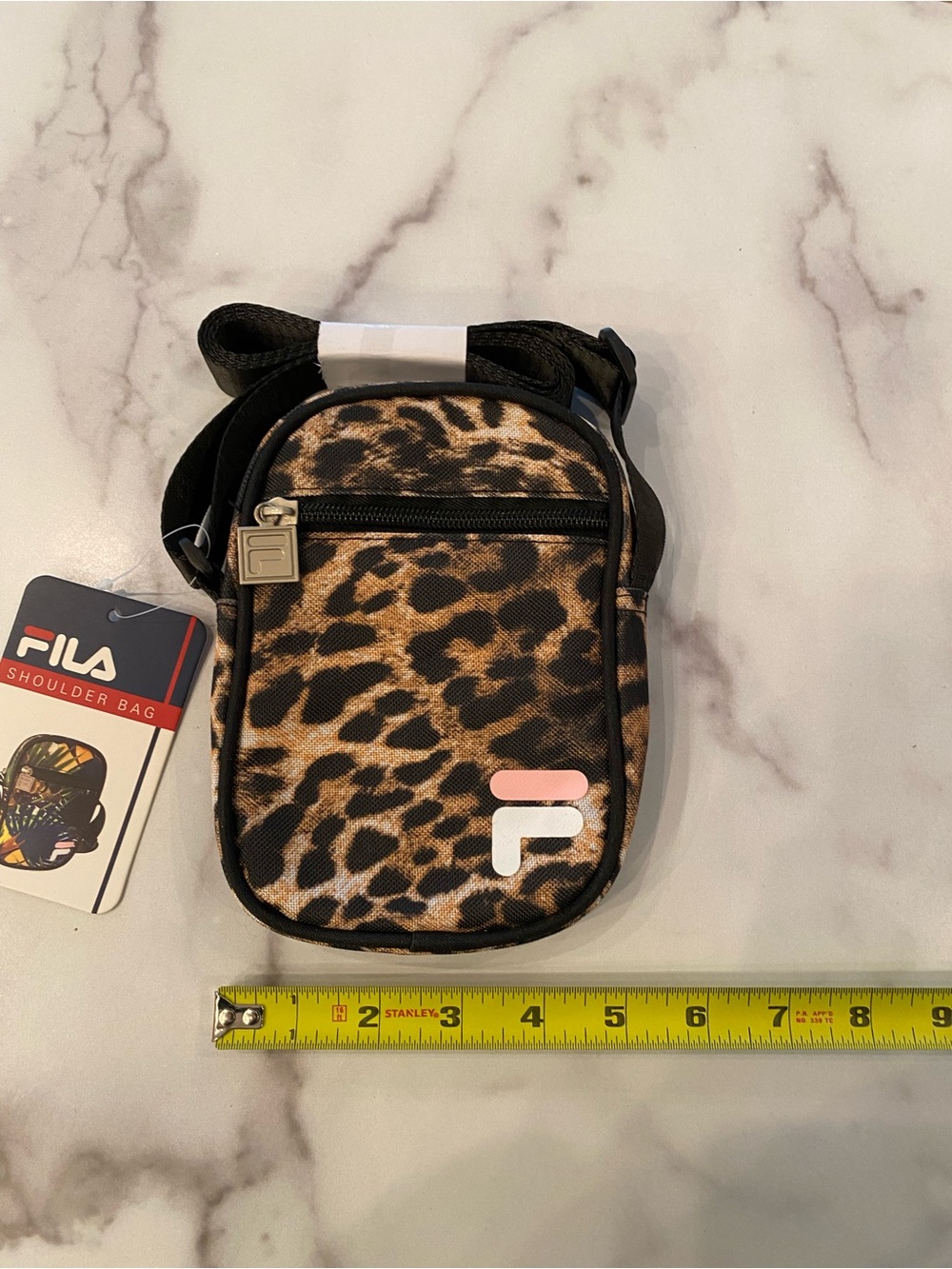 FILA Leopard Cheetah Print Mini Shoulder Crossbody Bag - Picture 8 of 10